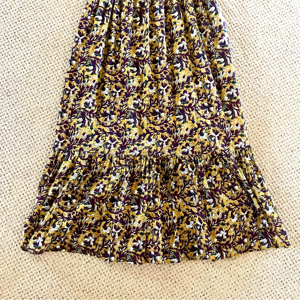 Anthropologie Othilia Aleksia Ruffled Maxi Dress Sz S Cottagecore Embroidered - Picture 14 of 15